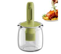 Générique Olive Oil Dispenser Bottle, Retractable Cooking Container with Brush, Multifunctional Tool, 3,19 x 3,19 x 6,18 pollici for Kitchen, Barbecue, Home, Ristorante Use, White, Yellow, Green