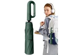 Générique Ombrello Da Viaggio Antivento, Ombrello Pieghevole Compatto, Ombrello Da Donna Protezione UV Dal Sole E La Pioggia | Maniglia Gancio Completamente Automatico | Portatile Spessore Durevole P