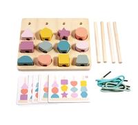 Générique Ordinamento delle Forme,Gioco Educativo di Perline Allacciare e Associazione | Giochi in Legno Di Ordinamento per Colori E Impilaggio - per Compleanno Scuola Sala Giochi Festa Da 3