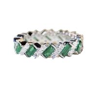 Générique Organizzatore Ganci Anelli Geometric Zircon Ring And Simple Design Shining Jewelry That Highlights Modern Style And Charm Perfect For Mothers and Friends Anello Rotondo Anelli, C, Zinco
