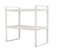 Générique Organizzatore per scaffali da ufficio, rialzo robusto a risparmio di spazio, scaffale organizzatore robusto per scrivania per decorazione camera da, cucina, dormitorio, libreria e