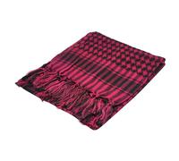 Générique Oro Bianco Rubino con frange arabe scozzese collo in cotone con pompon per accessorio da campeggio in pieno unisex Polso Design, rosa acceso, Taglia unica