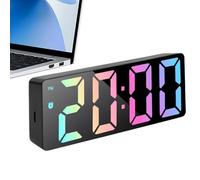 Générique Orologio a specchio a LED, ampio display allarm, luminoso a specchio, data temperatura funzione, per camera da letto Decor and Living Room Use, 6,29 x 2,36 x 1,06 pollici