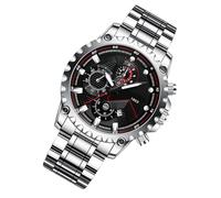 Générique Orologio da uomo con display analogico, in acciaio inox e acciaio inossidabile, impermeabile, per orologio da polso per attività e libero, stile e durevole per ogni occasione, b, Se