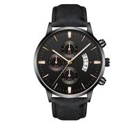 Générique Orologio da uomo, impermeabile, orologio da polso classico, cinturino in pelle al quarzo, orologio sportivo da uomo per appuntamenti, multicolore, single attribute, riferimento alla