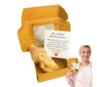 Générique Orso in miniatura | in peluche, fatto a mano con tasca per carte per bambini, regalo di Natale, festa della mamma, San