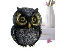Générique Owl Night Light - Gufi Statua |Resin Owl Led Light House Warming, FigurineWaterproof Metal Automatic Solar Pathway Yard Lights For Path, Garden, Lawn, Patio And Walkway