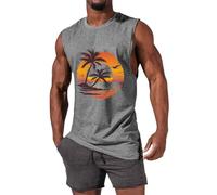 Générique Pacchetti Di Camicie Uomo Mens Allenamento Tank Top Sleeveless Shirt Muscolo Palestra Bodybuilding Fitness Training T Camicie Da Lavoro per Uomo Pack, grigio, XXXXL