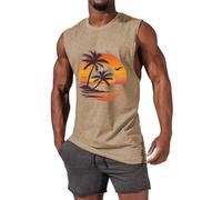 Générique Pacchetti Di Camicie Uomo Mens Allenamento Tank Top Sleeveless Shirt Muscolo Palestra Bodybuilding Fitness Training T Camicie Da Lavoro per Uomo Pack, beige, 5X-Large