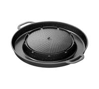 Générique Padella grill fonduta 2 in 1, piastra per barbecue, antiaderente, in alluminio, portatile, per plancha, affumicatore, forno, cottura sul tavolo, cucina,