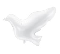 PartyDeco Palloncino Alluminio Colomba Bianca 77×66 cm Grigio/Bianco Taglia Unica