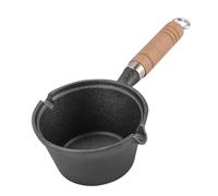 Générique Pan d' singolo - Mini padella | Piccola casseruola in ghisa | Mini padella non più approfondita con manico in legno per tagliatelle di pasta macroni tagliatelle