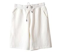 Générique Pantaloncini casual da uomo, alla moda, comodi, in tessuto traspirante, taglio sottile, cinque tasche per uscita quotidiana, bianco, 3XL