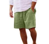 Générique Pantaloncini Casual Uomo per Primavera Estate Pantaloni Corti Moda Confortevole Spiaggia Uscita Tempo Libero Taglia Grande Tinta unita, verde, 4X-Large