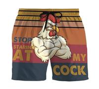 Générique Pantaloncini da uomo con stampa totale, comodi per la spiaggia, pantaloni casual con coulisse, pantaloni corti in tessuto leggero, pantaloncini intimi e pratici pantaloni per il tempo libero