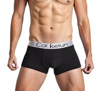 Générique Pantaloncini da uomo Stylish sotto Abbigliamento da uomo, comodi e alla moda, con quattro angoli elasticizzati, design ideale per tutti i giorni, mutandine sexy, Le Noir, L