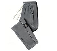 Générique Pantaloni casual leggeri, comodi e freschi per l'estate, vestibilità dritta, ventilati e comodi al cavallo, ideali per il lavoro e il relax., grigio, 4XL