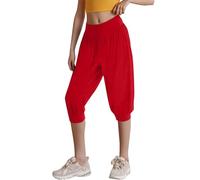 Générique Pantaloni da donna estivi leggeri - Pantaloni estivi da donna 3/4 elastici leggeri pantaloni primavera estate pantaloni tinta unita corsaro vestibilità aderente pantaloni elasticizzati