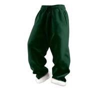 Générique Pantaloni da jogging da ragazzo, da jogging per bambini, con coulisse, comode tasche laterali in vita elastica per allenare pantaloni larghi, Dark Verde-A, 9-10 Anni