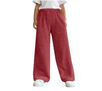 Générique Pantaloni da jogging per ragazzo e bambino, pantaloni in vita elastica per ragazzo e bambino, con elastico in vita, rosso-b, 8-9 Anni