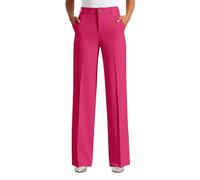 Générique Pantaloni dritti alti per un caduto fluido, pantaloni vestiti casual e comodi con gambe larghe, pantaloni da lavoro eleganti e, Rd2, XL