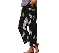 Générique Pantaloni Nero Agente Di Sicurezza Pantaloni Casual A Righe Da Donna Con Tasche Ampie Pantaloni Pelle Zipper Tra Gambe, Le Noir, S