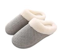 Générique Pantofole calde da uomo e donna, in peluche, suola in schiuma elastica spessa, pantofole da infilare, morbide e calde, antiscivolo, progettate per l'interno della casa in autunno e in