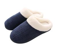 Générique Pantofole calde da uomo e donna, in peluche, suola in schiuma elastica spessa, pantofole da infilare, morbide e calde, antiscivolo, progettate per l'interno della casa in autunno e in