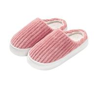 Générique Pantofole da donna, invernali, calde, da donna, ultra comode, tinta unita, in cotone e lino, morbide, scarpe piatte per donne, casual, pantofole per la casa, per le donne, rosso, 40 EU