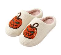 Générique Pantofole da interni ricamate per Halloween, per uomini e coppie, comode e calde per l'inverno.