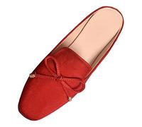 Générique Pantofole e zoccoli da donna Clogs - Pantofole chiuse comode con tacco profondo e fibbia regolabile pantofole slip-in sandalo casual ciabatte da passeggio scarpe leggere slipper, rosso, 42