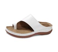 Générique Pantofole estive da donna con design a punta, ideali per la spiaggia e le uscite casual, con suola interna di massaggio confortevole per un uso tutto il giorno, bianco, 42 EU