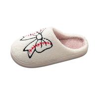 Générique Pantofole in Liquidazione con stampa alla moda per coppie, scarpe calde e comode per la casa, pantofole in pelliccia di pecora, bianco, 41 EU