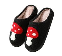 Générique Pantofole invernali all inclusive - Pantofole antiderapant da donna carine scarpe per la casa delle donne alla moda, calde e confortevoli, spesse pantofole in lino di cotone, Nero , 42 EU
