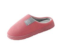 Générique Pantofole invernali in cotone felpato per le donne suola spessa calde, rispettose della pelle, antiscivolo, pantofole per la casa, pantofole in cotone per bambini in pelle, Rosa, 41 EU