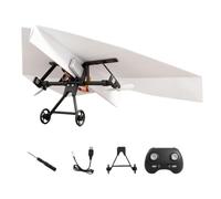 Générique Paper Airplane Kit fai da te | Foldable Electric With Gyro | Remote Control Paper Plane Drone Stem Toy for Outdoor Park Garden Patio Courtyard, Kids Boys and Girls
