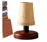 Générique Paper Cup Holder - Walnut Wood Vintage Decorative Mug Organizer, Office Coffee Station Stand with Anti-Slip Base, Stackable Beverage Dispenser, Rustic Countertop Storage for Home