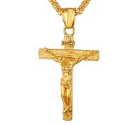 Générique Paragrafo moda collana croce ciondolo collana Gesù oro uomini catene in acciaio inox gioielli cristiani regali
