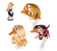 Générique Parrucca intrecciata per statua d'oca | adorabile set di 3 pezzi per oche portiche - decorazione statua per matrimonio compleanno porta giardino natale cortile prato azione grazia