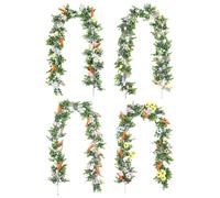 Générique Pastel Easter Egg Garland - Multicolore, 2 pezzi 175 cm Artificial Decorations, Easter Egg Banner, Garland Strands, Pre-Strung Eggs, Bendable Wire Base | Home, Indoor, Party, Wall, Mantel,