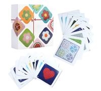 Générique Patterned Cards, Knitting Pattern, 20 fogli Yarn Squares Portable Craft Pattern Set, Patch Making Kit Creative Supplies, Crochet Tool for Beginners and Home Activities