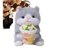 Générique Peluche animale, simpatico con bouquet,animale in peluche con fiori, per donna, figlia, madre, regali di Natale, compleanno, matrimonio, San