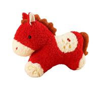 Générique Peluche Anno del Cavallo - Portatile Sleek Premium Durevole Souvenir Mascotte Rosso E, Compatto, Elegante, Di 50 Cm, Animale in Nuovo Cinese | Multipurpose Outdoor Indoor Utility