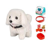 Générique Peluche cane robot realistico, animale in peluche elettronico interattivo con camminata, agisce come un vero cucciolo abbaia, agita la coda per gli e gli adulti, giocattolo divertente per la