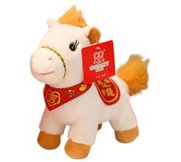 Générique Peluche Cavallo | Statuetta in Peluche Cavallo di Capodanno Cinese | Doudou Animal per Capodanno Cinese | per Soggiorno Mensola Tavolo Ufficio Camera Auto Divano