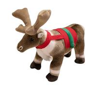 Générique Peluche di renna - Cuscino di Natale e di cervo con legno | Giocattoli da compagnia di peluche per le vacanze per adulti, camera da , soggiorno, divano, asilo , bur