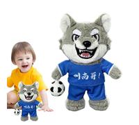 Générique Peluche lupo, lupo morbido e abbraccio, ciondolo decorativo sonoro cartone animato, decorazione zaino passeggino letto compleanno regalo