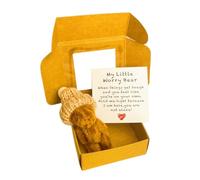 Générique Peluche - Orsacchiotto in una scatola con carta ispiratrice | Compagno di gioco morbido con carta stimolante decorazione domestica fatta a mano per le donne