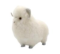 Générique Peluche Pecora | Agnello in Peluche Realistico | Figura Calcestruzzo Originale | per Biblioteca Ingresso Dormitorio Camera Ufficio Supporto Finestra Interno