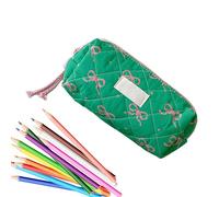 Générique Pen Case Kids, Bow Large Capacity, 7,68 x 3,35 in Pencil Pouch Storage, Multifunctional School Supplies, Lightweight Stationery Container for Home Desk, Classroom Organizer, verde, Se